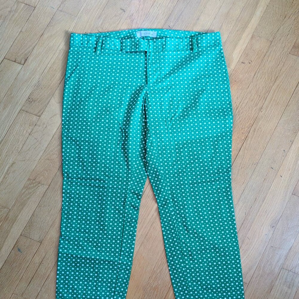 Gap Cropped Pants in Green & White - SZ 6